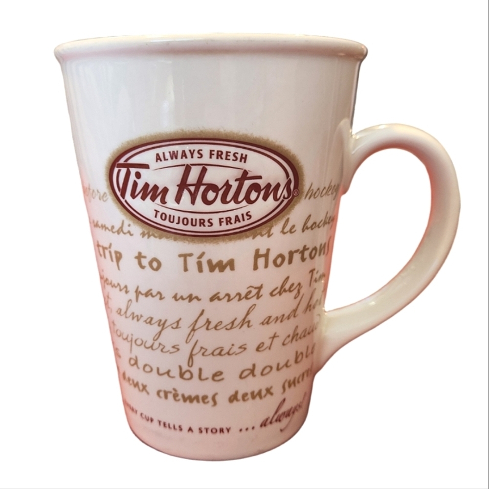 Tim Hortons Vintage Cream Red Ceramic Collector Coffee Mug Limited Edition EUC - Picture 2 of 7